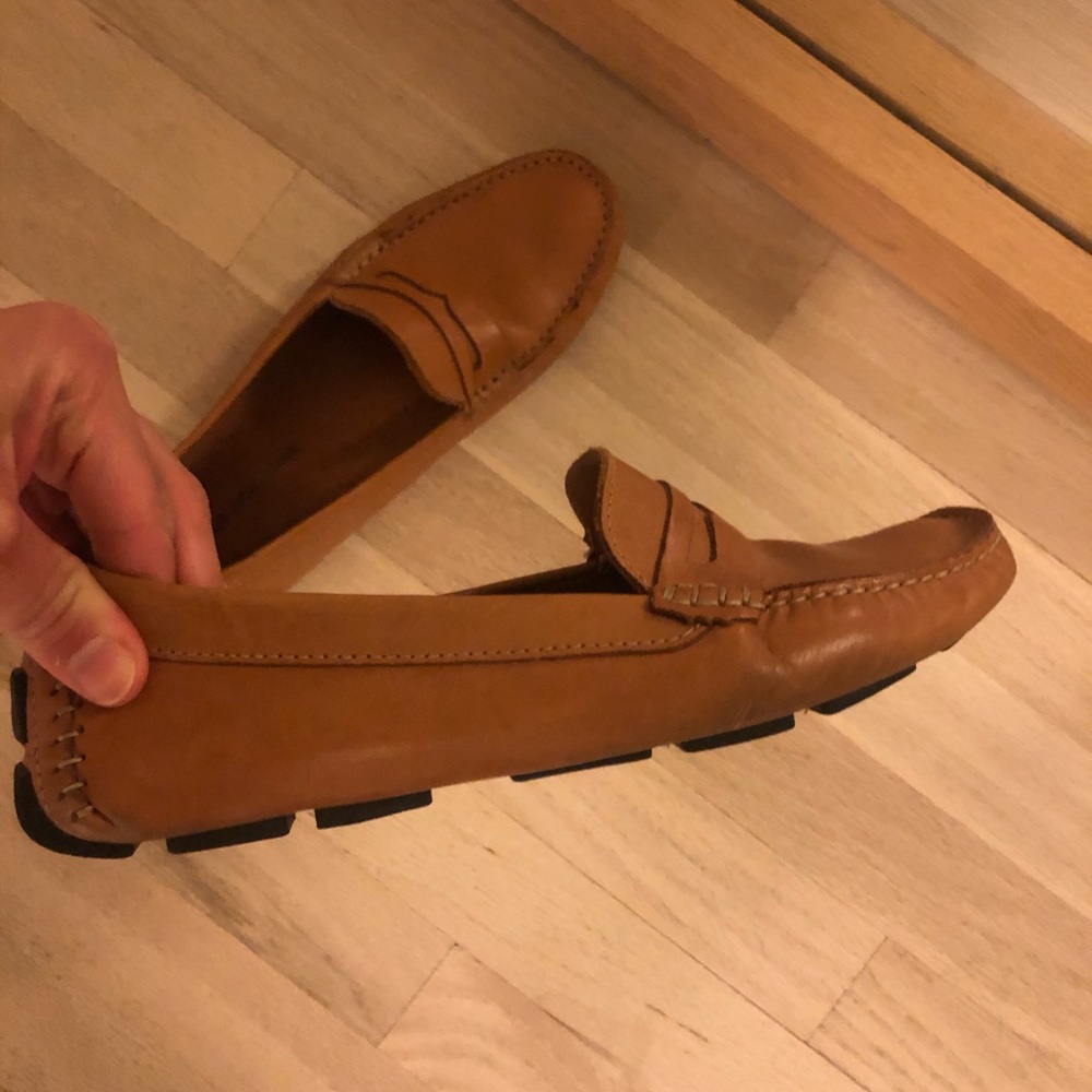 Cognac classic leather driving shoe / loafer